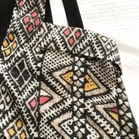 BCBGMaxAzria  BLACK STRAPS ASYMMETRICAL FLOWY CUT OUT TANK TOP - Picture 8 of 14